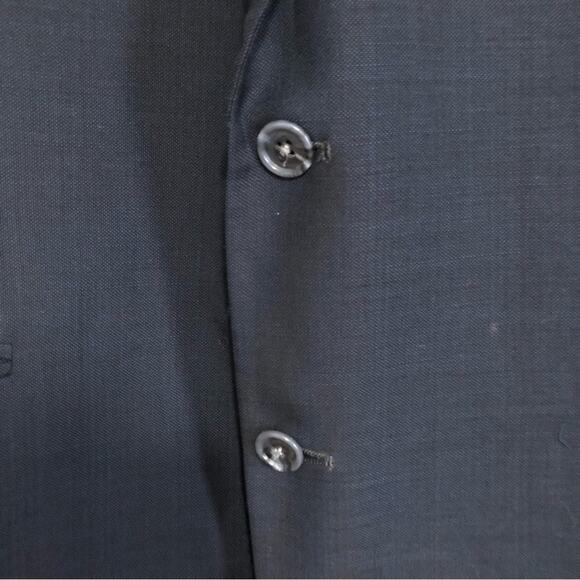 Alfani Classic Fit Dark Navy Blue Notched Collar  Two Button Pockets Suit Jacket - Picture 4 of 11